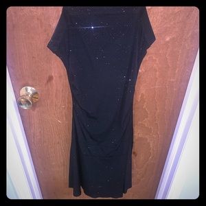 Black Strapless Sparkle Party Dress
